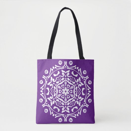 Eggplant Mandala Tote Bag (Voorkant)