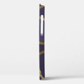 Eggplant Paars Gold Bronze Geometrische Gramopname Case-Mate iPhone Case (Achterkant / Links)