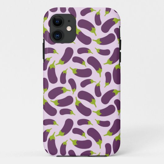 Eggplant Paars plantaardig ontwerp Case-Mate iPhone Case (Achterkant)