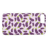 Eggplant Paars plantaardig ontwerp Case-Mate iPhone Case (Achterkant (Horizontaal))