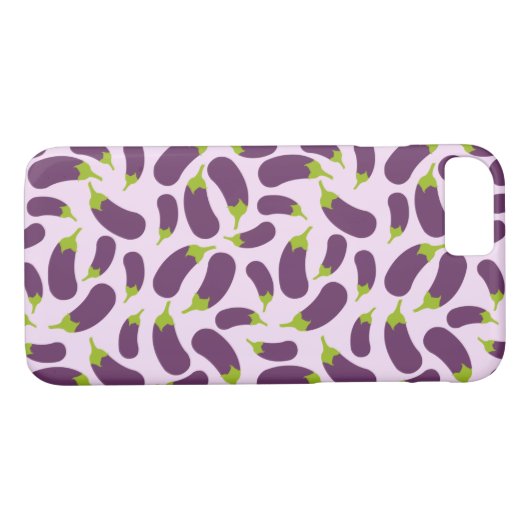 Eggplant Paars plantaardig ontwerp Case-Mate iPhone Case (Achterkant (Horizontaal))