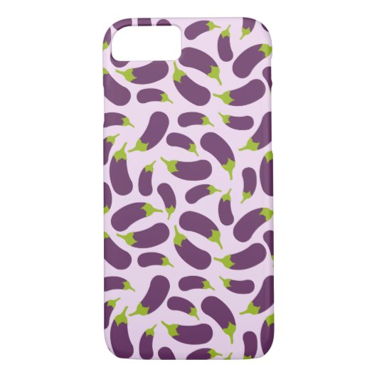 Eggplant Paars plantaardig ontwerp Case-Mate iPhone Case (Achterkant)