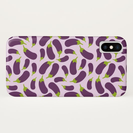 Eggplant Paars plantaardig ontwerp Case-Mate iPhone Case (Achterkant (horizontaal))