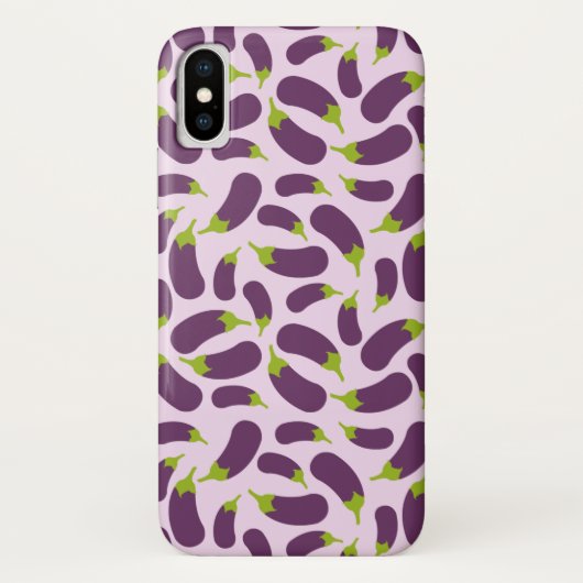 Eggplant Paars plantaardig ontwerp Case-Mate iPhone Case (Achterkant)