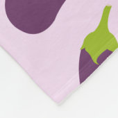 Eggplant Paars plantaardig ontwerp Fleece Deken (Hoek)