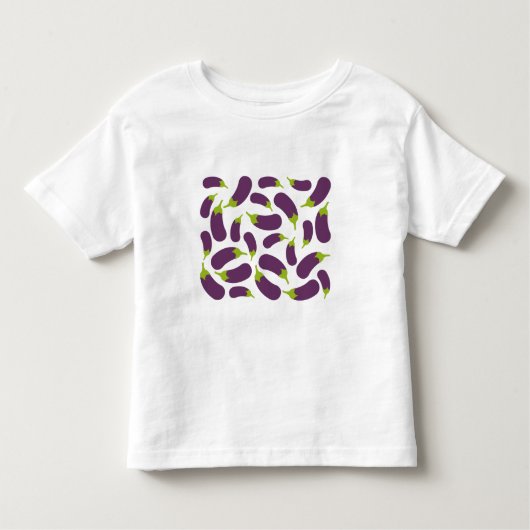 Eggplant Paars plantaardig ontwerp Kinder Shirts (Voorkant)