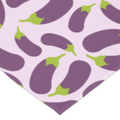 Eggplant Paars plantaardig ontwerp Lange Tafelloper (Hoek)