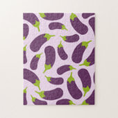 Eggplant Paars plantaardig ontwerp Legpuzzel (Verticaal)