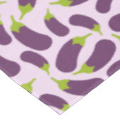 Eggplant Paars plantaardig ontwerp Tafelkleed (Gekanteld)