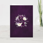 Eggplant Paars Plum Ivory White Floral Wedding (Achterkant)
