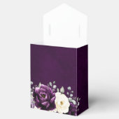 Eggplant Paars Plum Ivory White Floral Wedding Fa Bedankdoosjes (Geopend)