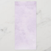 Eggplant Paars Plum Ivory White Floral Wedding Menu (Achterkant)