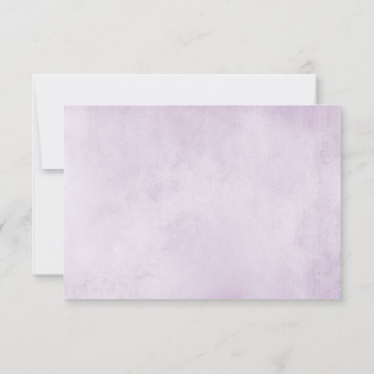 Eggplant Paars Plum Ivory White Floral Wedding RSVP Kaartje (Achterkant)