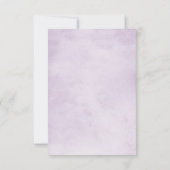 Eggplant Paars Plum Ivory White Floral Wedding RSVP Kaartje (Achterkant)