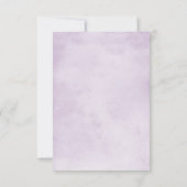 Eggplant Paars Plum Ivory White Floral Wedding RSVP Kaartje (Achterkant)