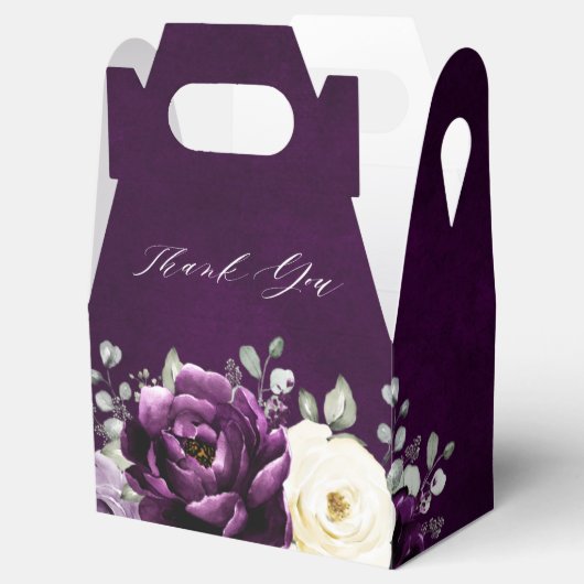 Eggplant Paars Plum Ivory White Vrijgezellenfeest Bedankdoosjes (Geopend)