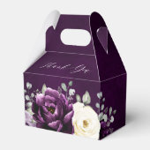 Eggplant Paars Plum Ivory White Vrijgezellenfeest Bedankdoosjes (Voorkant Zijde)