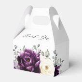 Eggplant Paars Plum Ivory White Vrijgezellenfeest Bedankdoosjes (Voorkant Zijde)