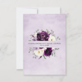 Eggplant Paars Plum Ivory White Vrijgezellenfeest Bedankkaart (Achterkant)