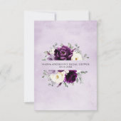 Eggplant Paars Plum Ivory White Vrijgezellenfeest Bedankkaart (Achterkant)