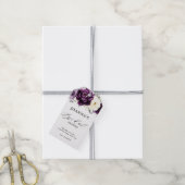 Eggplant Paars Plum Ivory White Vrijgezellenfeest Cadeaulabel (Met Touw)