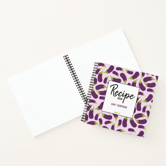 Eggplant Paarse groentegewassen blanco Notitieboek (Binnen)