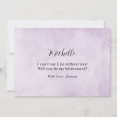 Eggplant Paarse Plum word jij mijn Bridesmaid Inv Kaart (Achterkant)