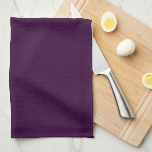 Eggplant Paarse Twill Kitchen Dish Towel Theedoek (Quarter Fold)