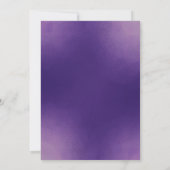 Eggplant Paarse waterverf Weddenschap Kaart (Achterkant)