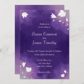 Eggplant Paarse waterverf Weddenschap Kaart (Voorkant / Achterkant)