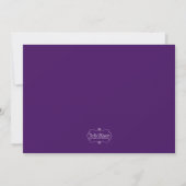 Eggplant Paisley Wedding Photo Save the Date (Achterkant)