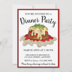 Eggplant parm Parmesan Italy Food Dinner Party Kaart