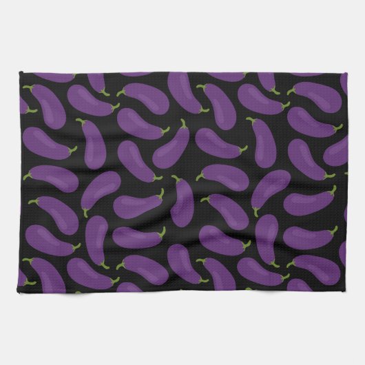 Eggplant Pattern Kitchen Towel Theedoek (Horizontaal)