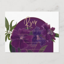 Eggplant Plum Paarse Floral Forest Green Wedding