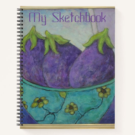 Eggplant Schilder Sketchbook Notitieboek (Voorkant)