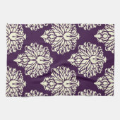 Eggplant Southern Cottage Damask Theedoek (Horizontaal)