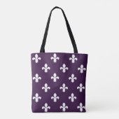 Eggplant Southern Cottage Fleur de Lys Tote Bag (Achterkant)