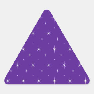 Eggplant, Violet, Indigo en Bright sterren Patroon Sticker