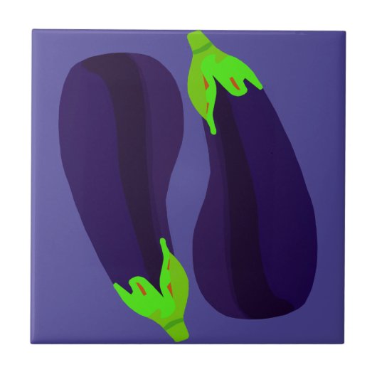 Eggplanten Tegeltje (Voorkant)