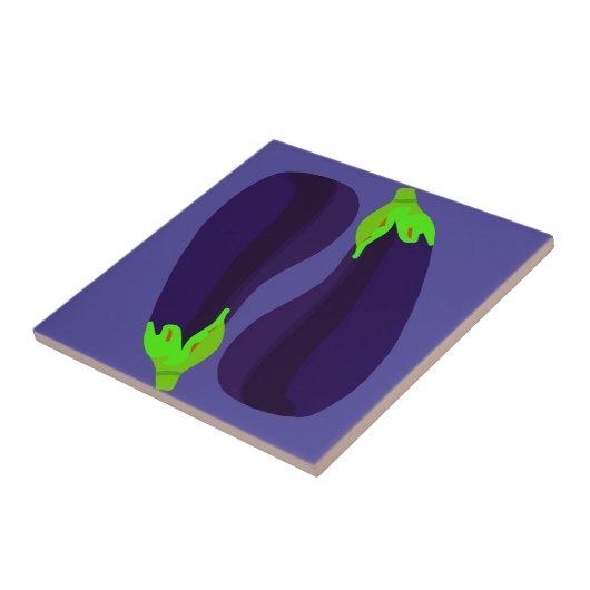 Eggplanten Tegeltje (Zijkant)