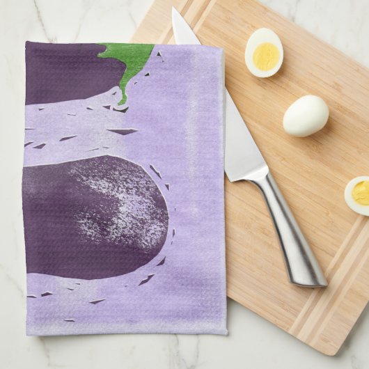 Eggplanten Theedoek (Quarter Fold)