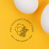 Eggs & Bacon Custom Farmhouse Egg Carton Zelfinktende Stempel