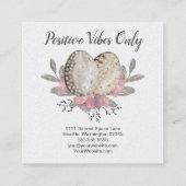 Eggs Boho Waterverf Vierkante Visitekaartje (Achterkant)