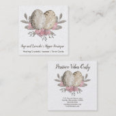 Eggs Boho Waterverf Vierkante Visitekaartje (Voorkant / Achterkant)