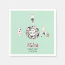 Eggs Bunny Wildflower Gepersonaliseerd  Pasen