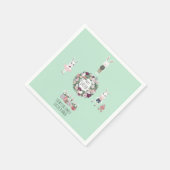 Eggs Bunny Wildflower Gepersonaliseerd  Pasen Servet (Hoek)