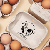 Eggs Carton Family Boerderij Land Handtekening Rubberstempel