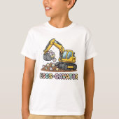 Eggs Cavator Funny Easter Excavator Boys Design T-shirt (Voorkant)
