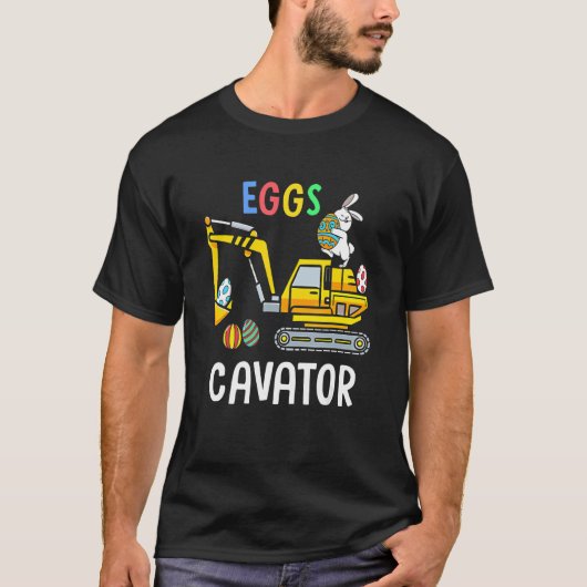 Eggs Cavator Happy Easter Bunny Cute Boys Girls Ki T-shirt (Voorkant)