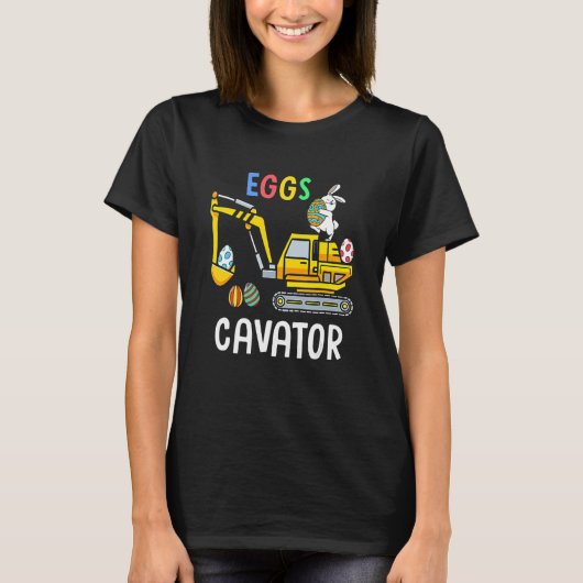 Eggs Cavator Happy Easter Bunny Cute Boys Girls Ki T-shirt (Voorkant)